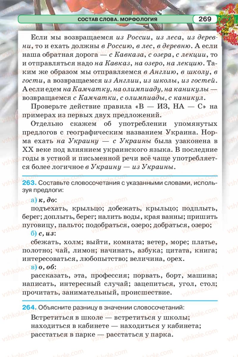 Страница 269 | Підручник Русский язык 5 клас Л.В. Давидюк 2013