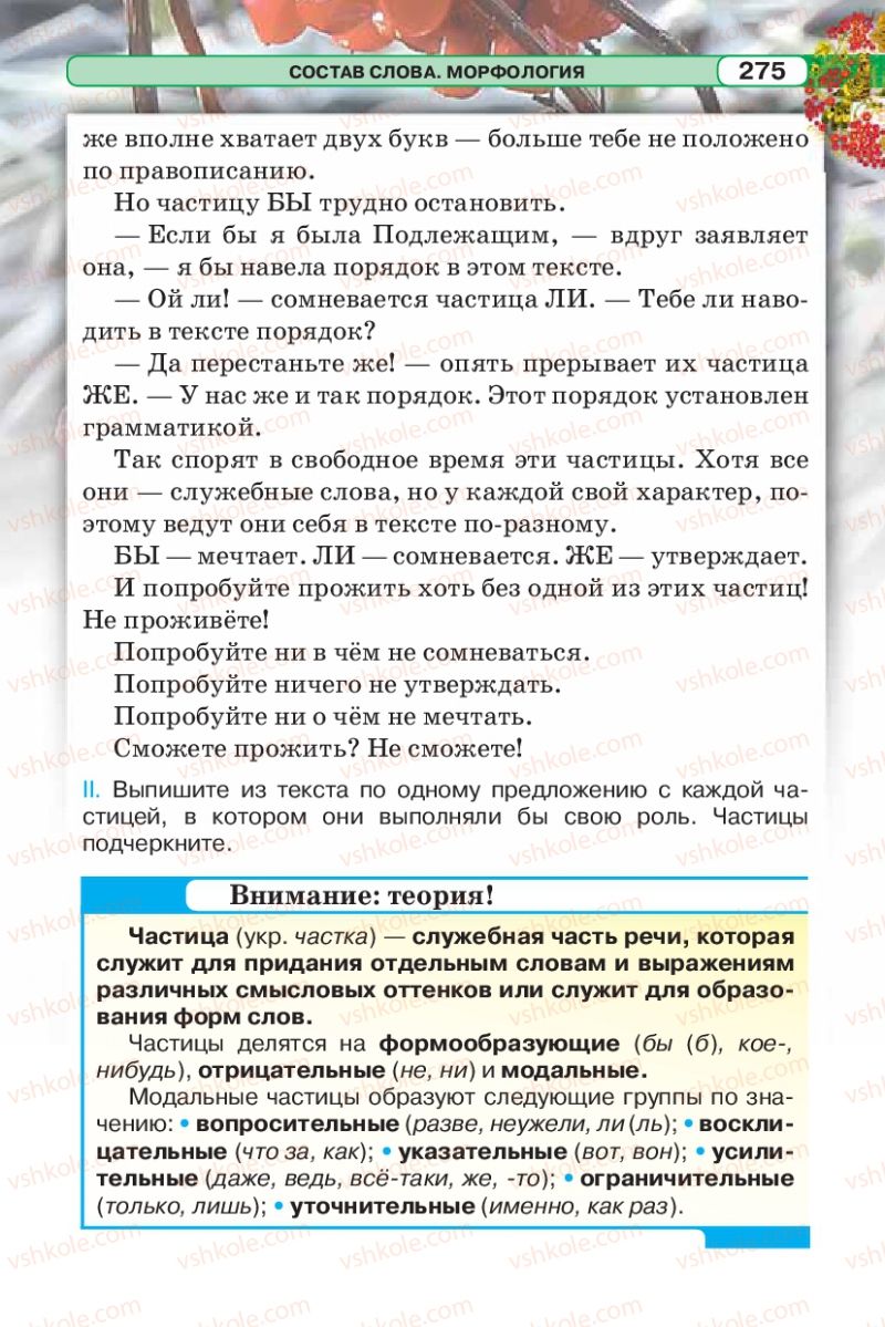 Страница 275 | Підручник Русский язык 5 клас Л.В. Давидюк 2013