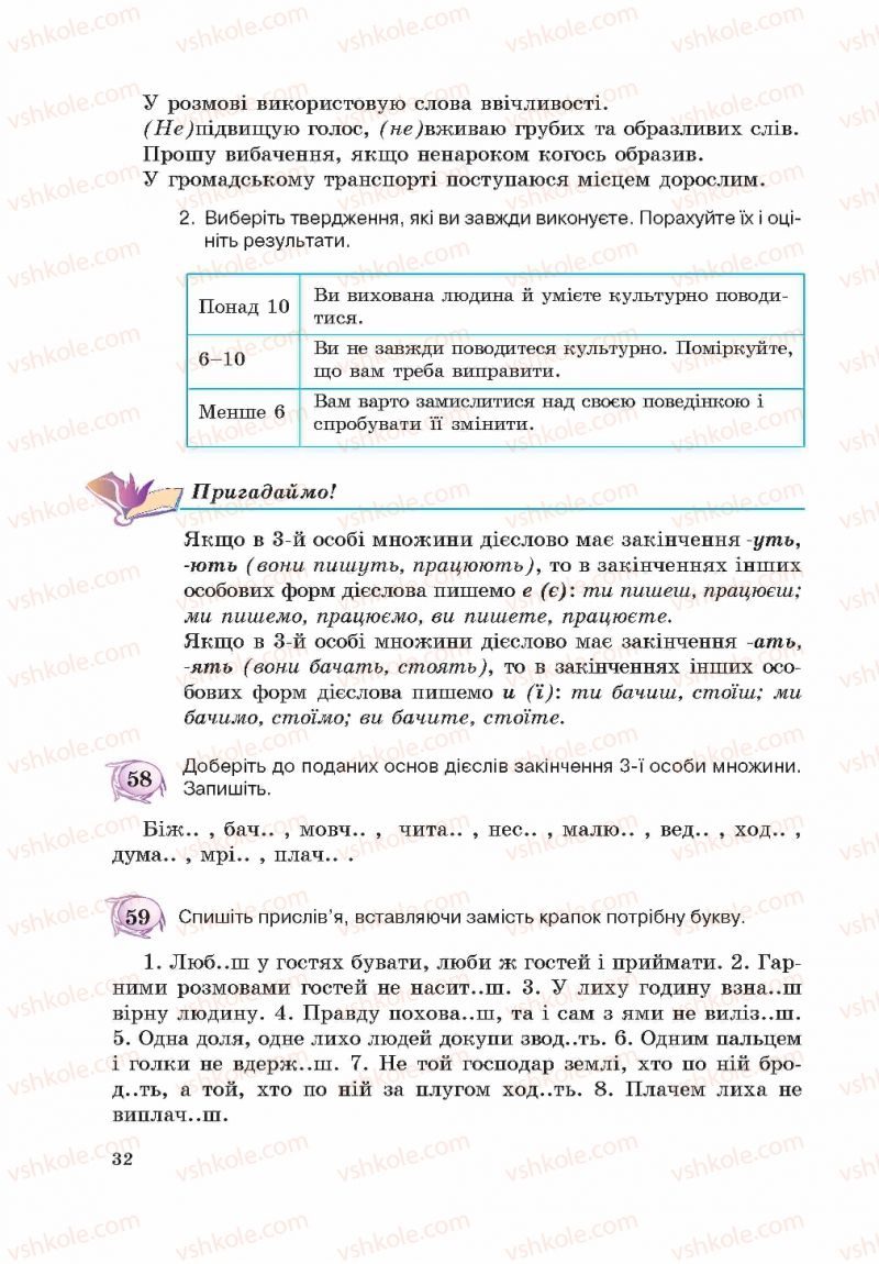 Страница 32 | Підручник Українська мова 5 клас С.Я. Єрмоленко, В.Т. Сичова 2013