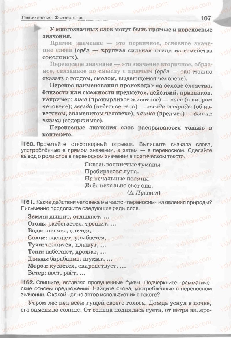 Страница 107 | Підручник Русский язык 5 клас Е.И. Быкова, Л.В. Давидюк, Е.С. Снитко, Е.Ф. Рачко 2013