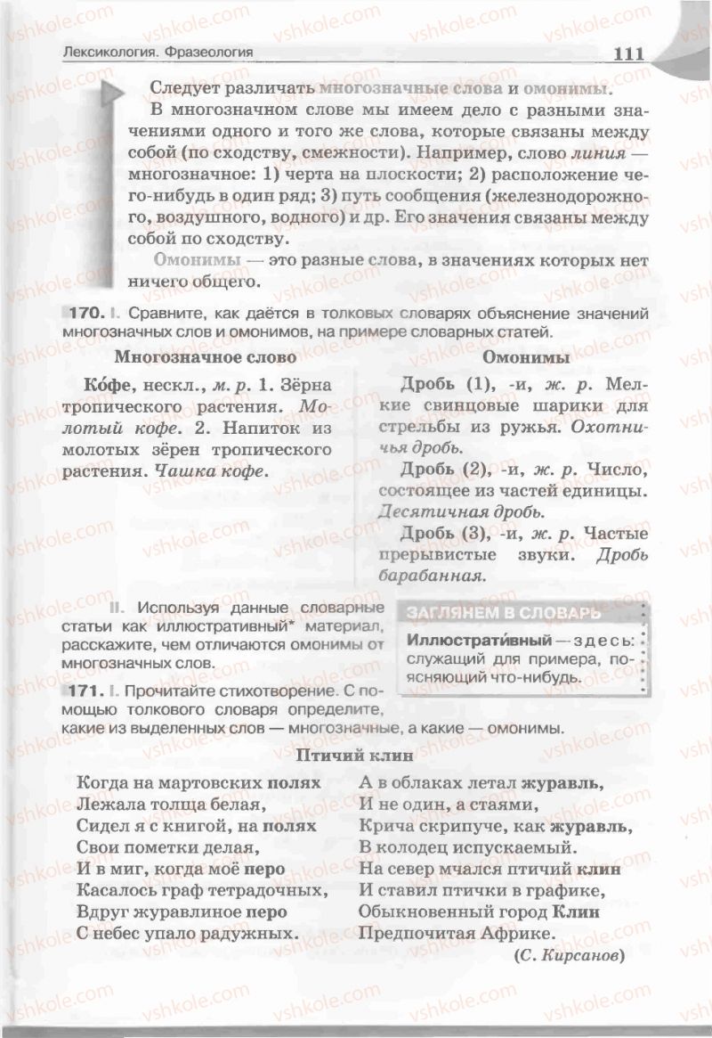 Страница 111 | Підручник Русский язык 5 клас Е.И. Быкова, Л.В. Давидюк, Е.С. Снитко, Е.Ф. Рачко 2013