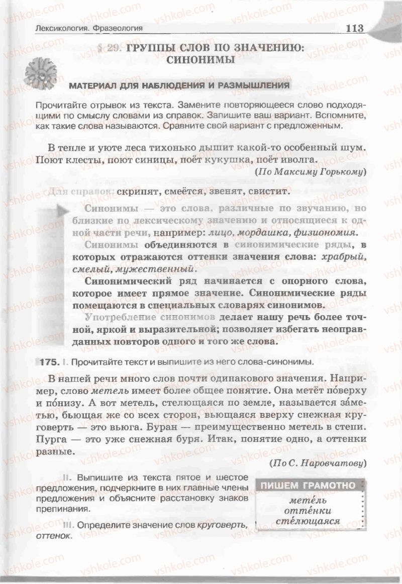 Страница 113 | Підручник Русский язык 5 клас Е.И. Быкова, Л.В. Давидюк, Е.С. Снитко, Е.Ф. Рачко 2013