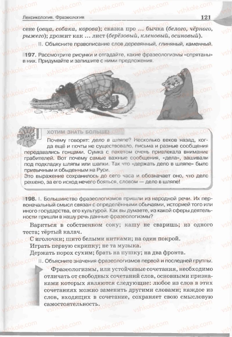Страница 121 | Підручник Русский язык 5 клас Е.И. Быкова, Л.В. Давидюк, Е.С. Снитко, Е.Ф. Рачко 2013