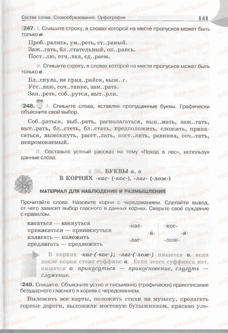 Страница 141 | Підручник Русский язык 5 клас Е.И. Быкова, Л.В. Давидюк, Е.С. Снитко, Е.Ф. Рачко 2013