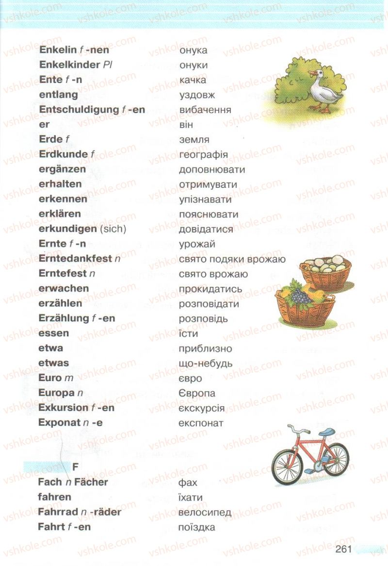Страница 261 | Підручник Німецька мова 5 клас М.М. Сидоренко, О.А. Палій 2013