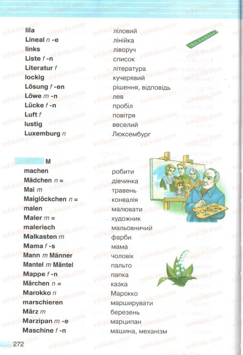 Страница 272 | Підручник Німецька мова 5 клас М.М. Сидоренко, О.А. Палій 2013