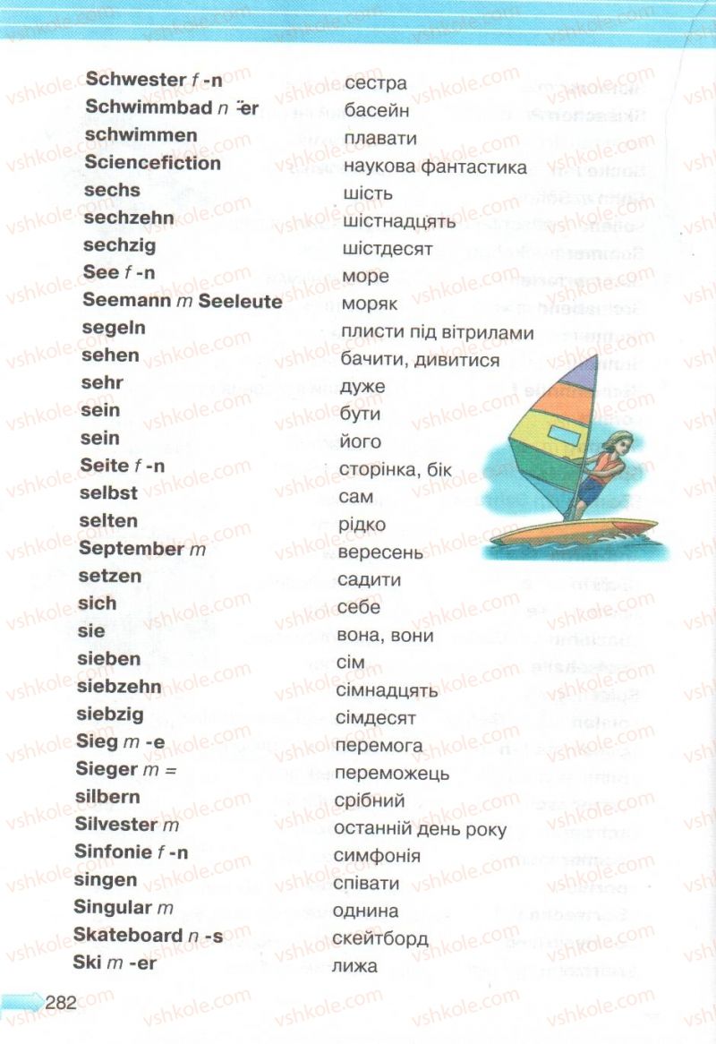 Страница 282 | Підручник Німецька мова 5 клас М.М. Сидоренко, О.А. Палій 2013