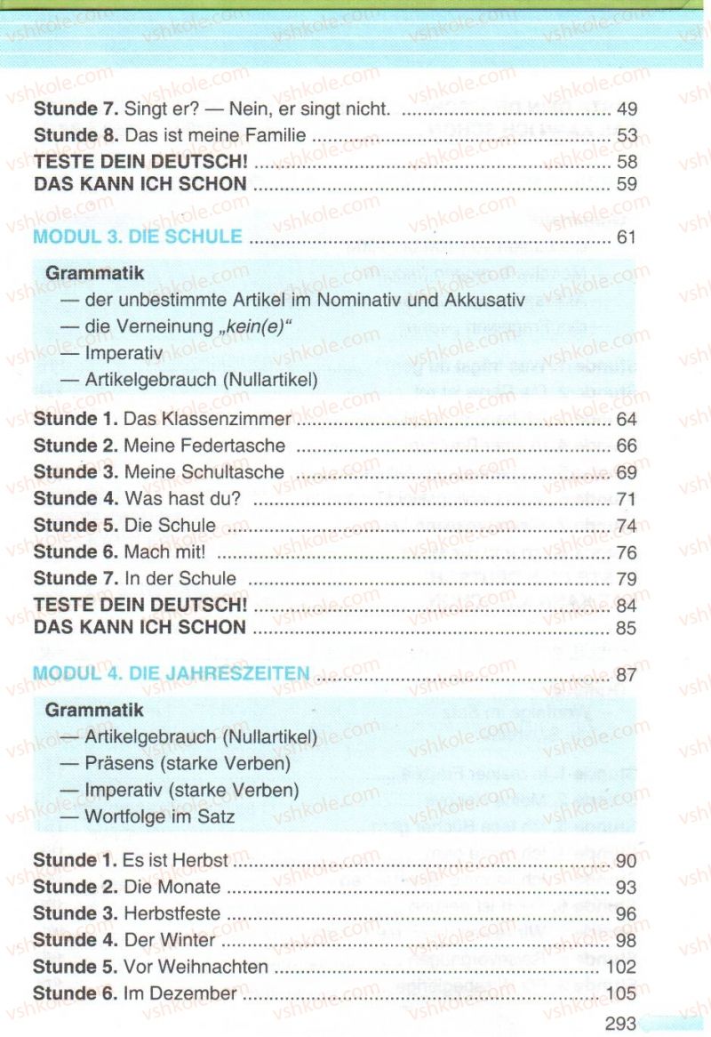 Страница 293 | Підручник Німецька мова 5 клас М.М. Сидоренко, О.А. Палій 2013