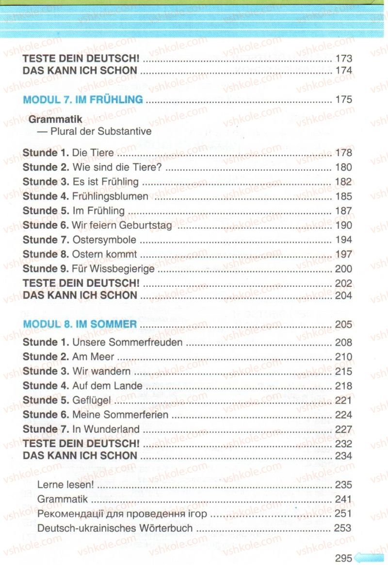 Страница 295 | Підручник Німецька мова 5 клас М.М. Сидоренко, О.А. Палій 2013