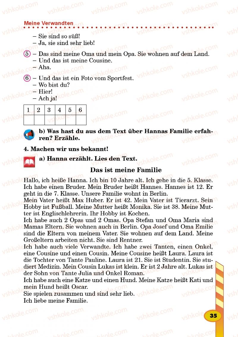 Страница 35 | Підручник Німецька мова 5 клас Л.В. Горбач, Г.Ю. Трінька 2013