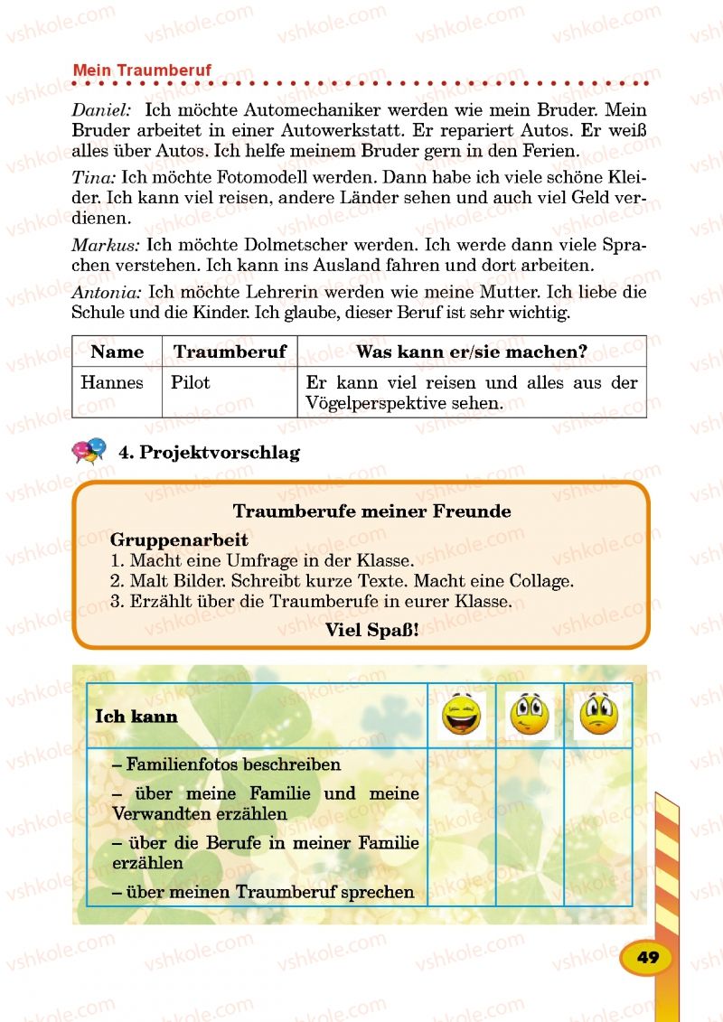 Страница 49 | Підручник Німецька мова 5 клас Л.В. Горбач, Г.Ю. Трінька 2013