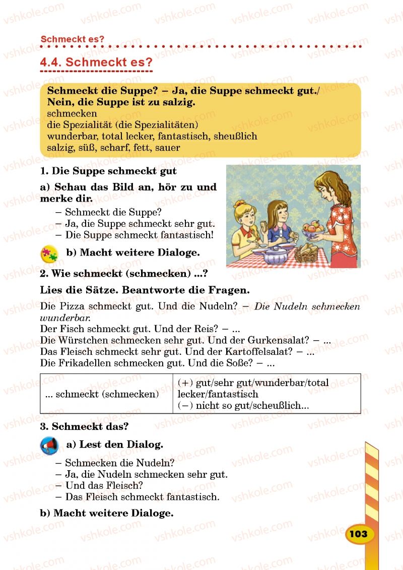 Страница 103 | Підручник Німецька мова 5 клас Л.В. Горбач, Г.Ю. Трінька 2013