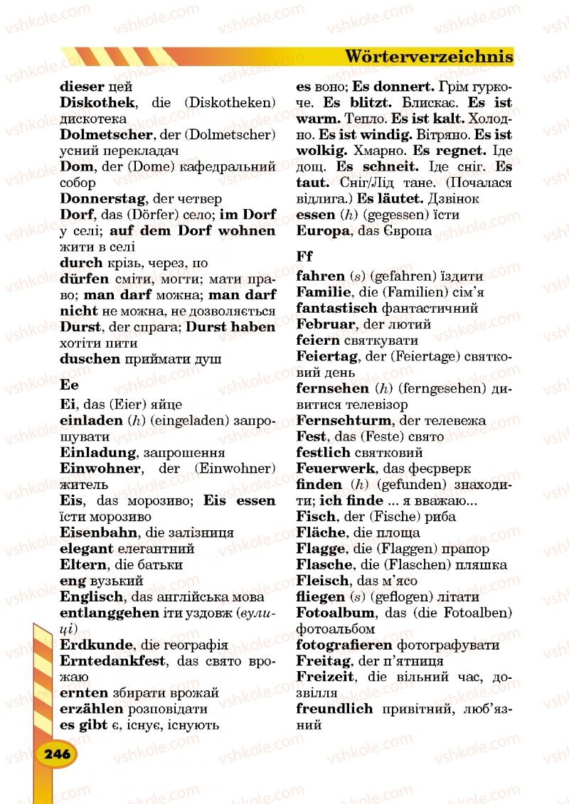 Страница 246 | Підручник Німецька мова 5 клас Л.В. Горбач, Г.Ю. Трінька 2013