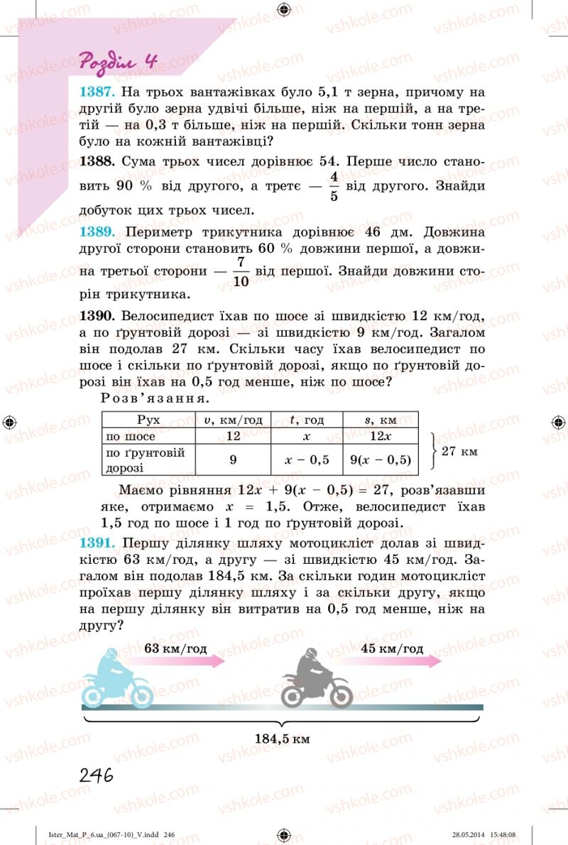 Страница 246 | Підручник Математика 6 клас О.С. Істер 2014
