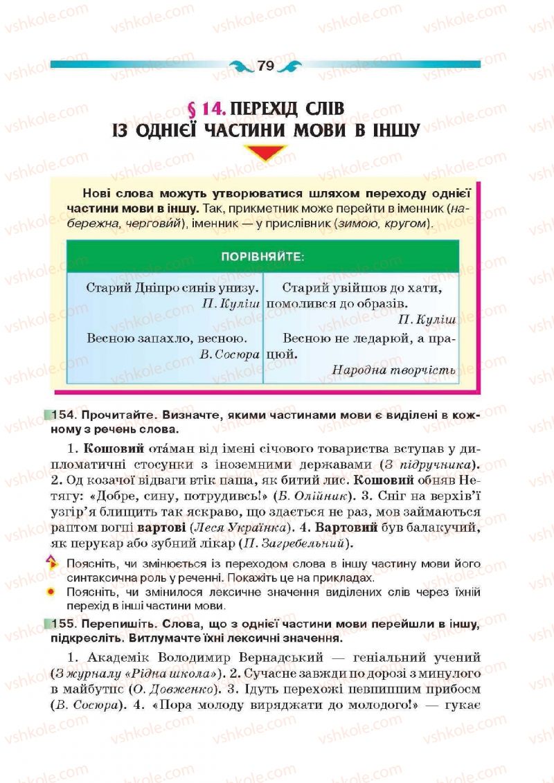 Страница 79 | Підручник Українська мова 6 клас О.П. Глазова 2014