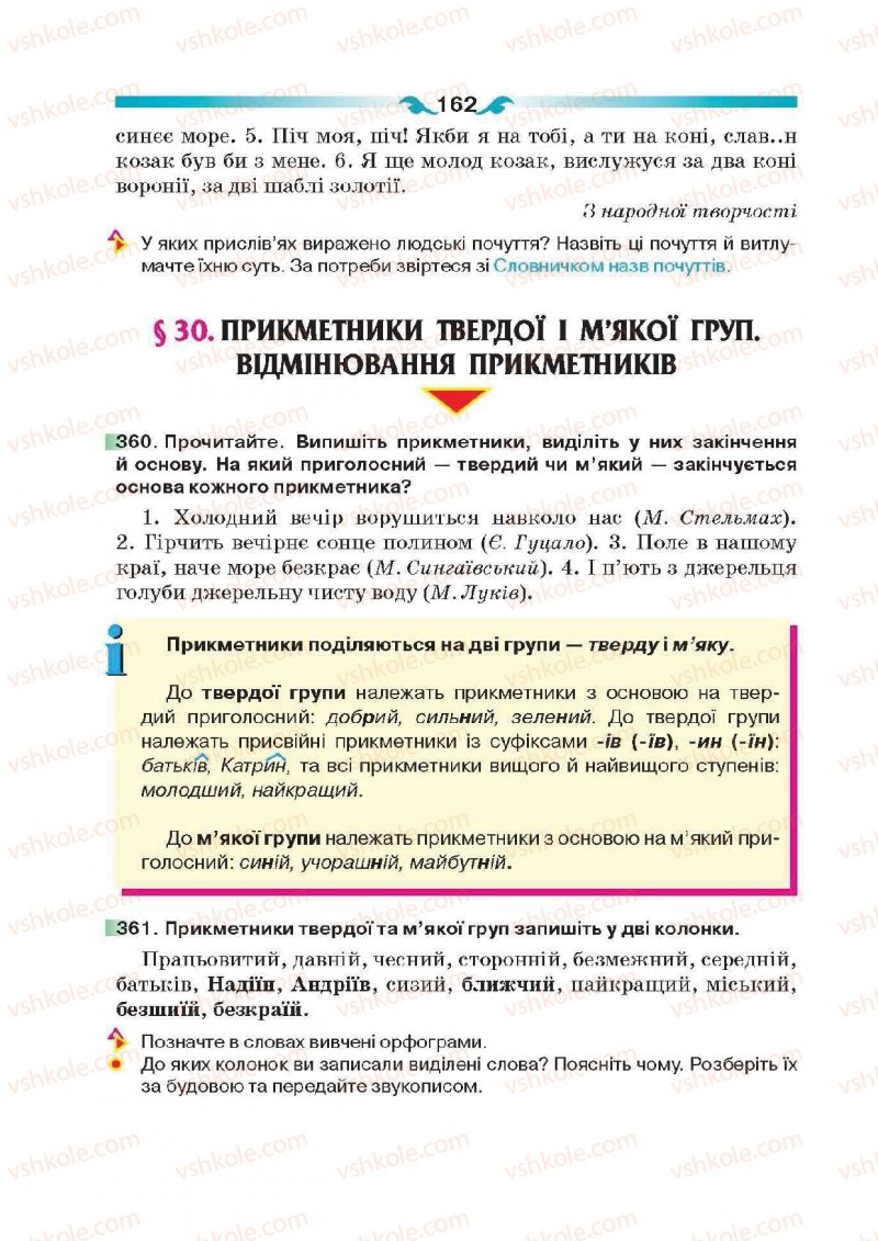 Страница 162 | Підручник Українська мова 6 клас О.П. Глазова 2014