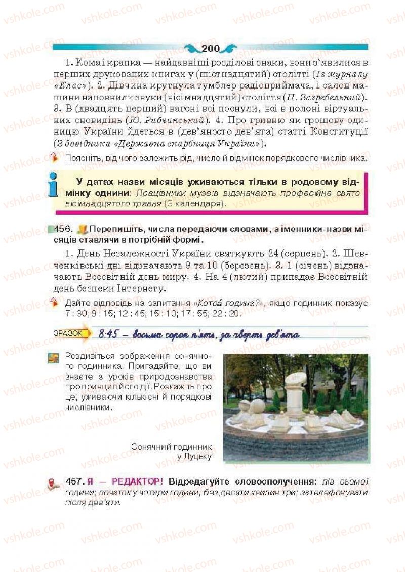 Страница 200 | Підручник Українська мова 6 клас О.П. Глазова 2014