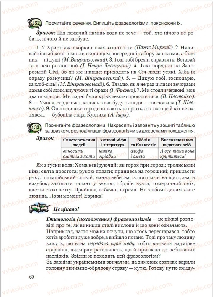 Страница 60 | Підручник Українська мова 6 клас С.Я. Єрмоленко, В.Т. Сичова, М.Г. Жук 2014