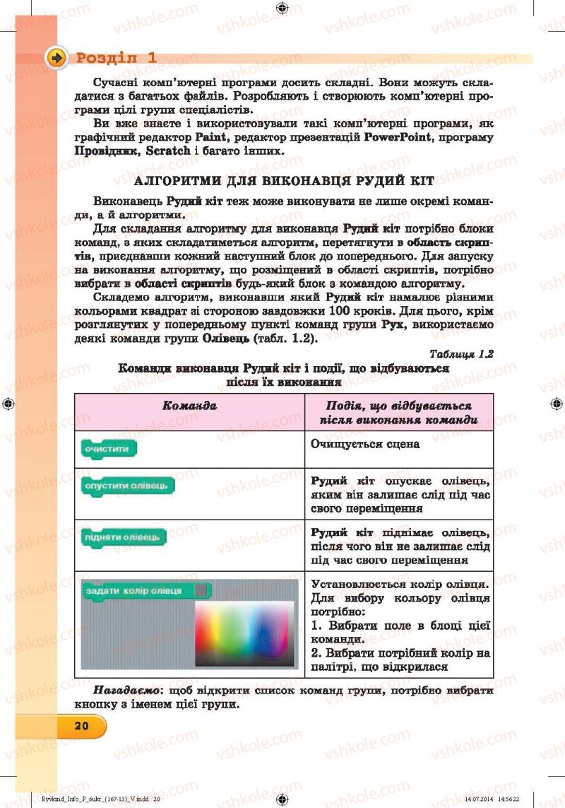 Страница 20 | Підручник Інформатика 6 клас Й.Я. Ривкінд, Т.І. Лисенко, Л.А. Чернікова, В.В. Шакотько 2014