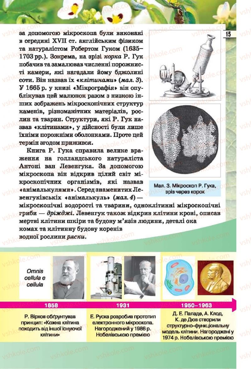 Страница 15 | Підручник Біологія 6 клас І.Ю. Костіков, С.О. Волгін, В.В. Додь 2014