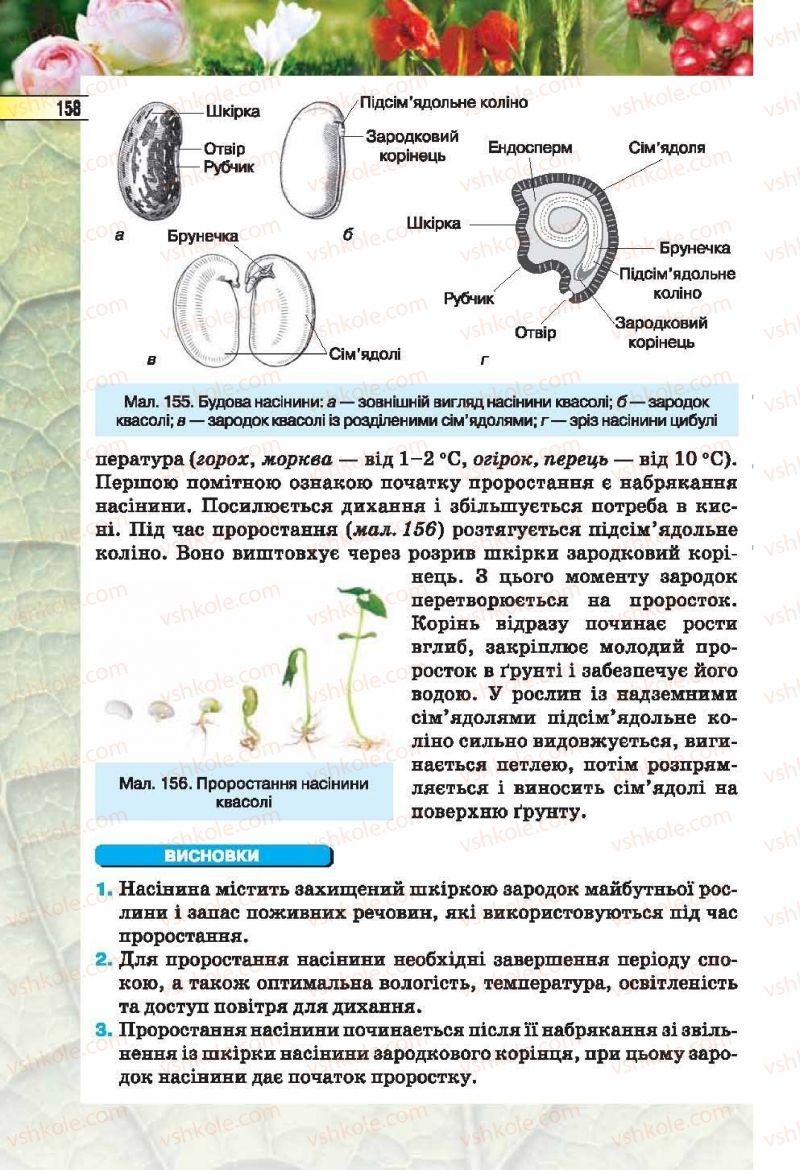 Страница 158 | Підручник Біологія 6 клас І.Ю. Костіков, С.О. Волгін, В.В. Додь 2014