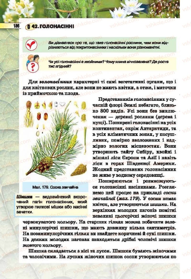 Страница 186 | Підручник Біологія 6 клас І.Ю. Костіков, С.О. Волгін, В.В. Додь 2014