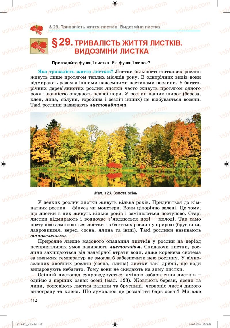 Страница 112 | Підручник Біологія 6 клас Л.І. Остапченко, П.Г. Балан, Н.Ю. Матяш 2014
