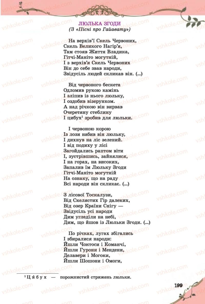 Страница 199 | Підручник Зарубіжна література 6 клас Є.В. Волощук 2014