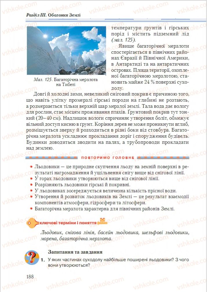 Страница 188 | Підручник Географія 6 клас Т.Г. Гільберг, Л.Б. Паламарчук 2014