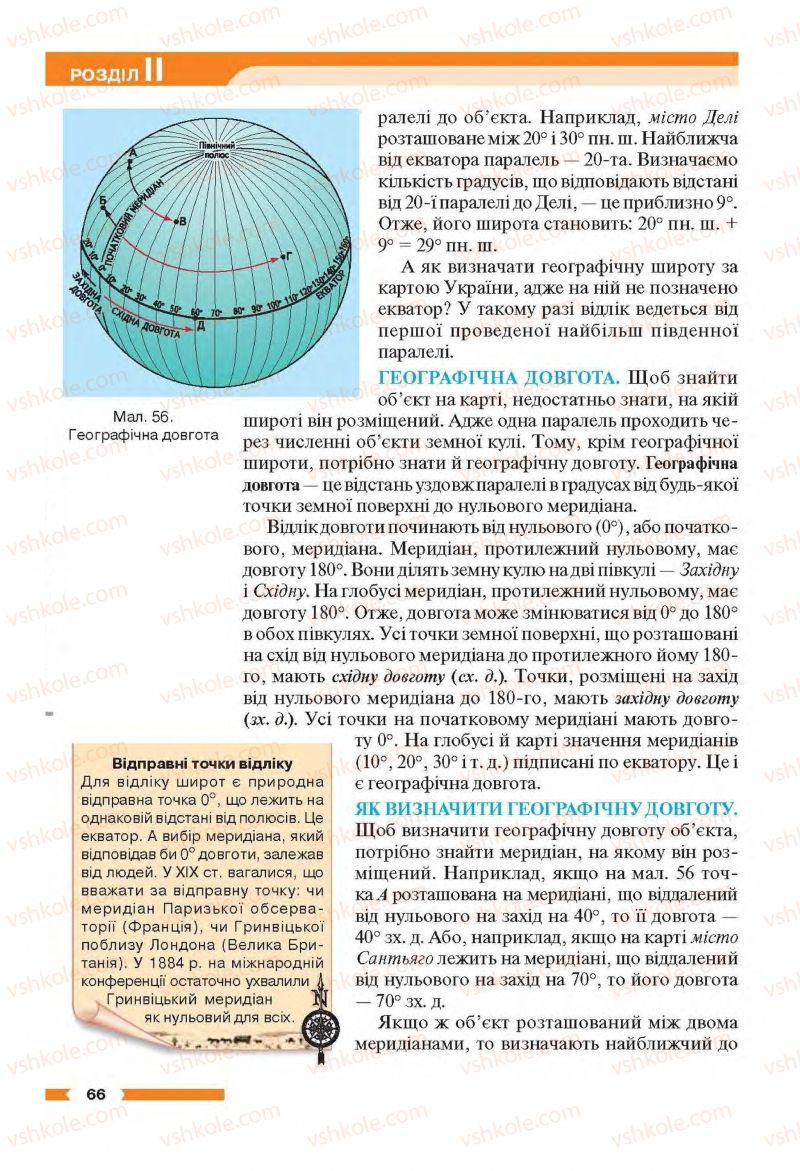 Страница 66 | Підручник Географія 6 клас В.М. Бойко, С.В. Міхелі 2014