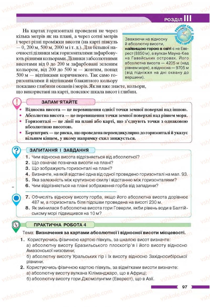 Страница 97 | Підручник Географія 6 клас В.М. Бойко, С.В. Міхелі 2014