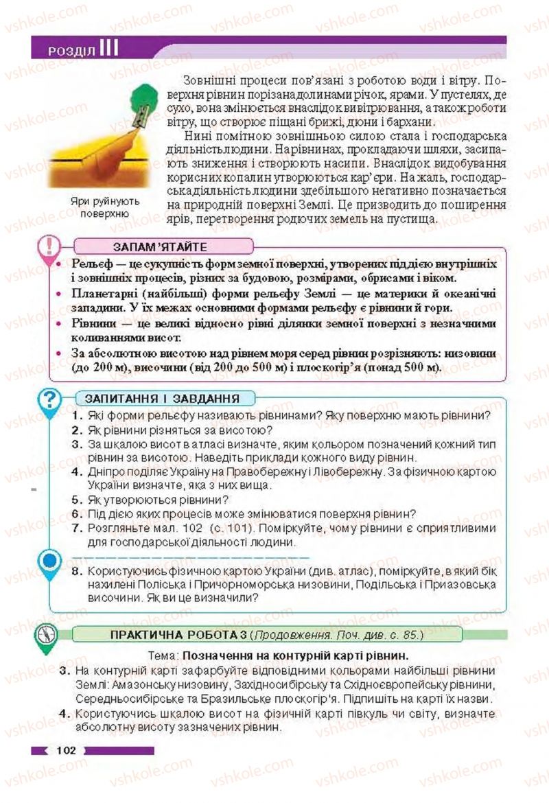 Страница 102 | Підручник Географія 6 клас В.М. Бойко, С.В. Міхелі 2014