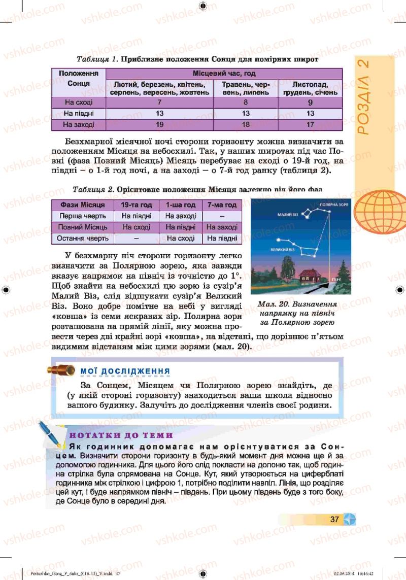 Страница 37 | Підручник Географія 6 клас В.Ю. Пестушко, Г.Ш. Уварова 2014