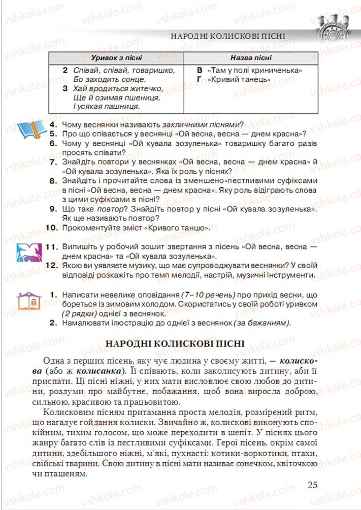 Страница 25 | Підручник Українська література 6 клас О.М. Авраменко 2014