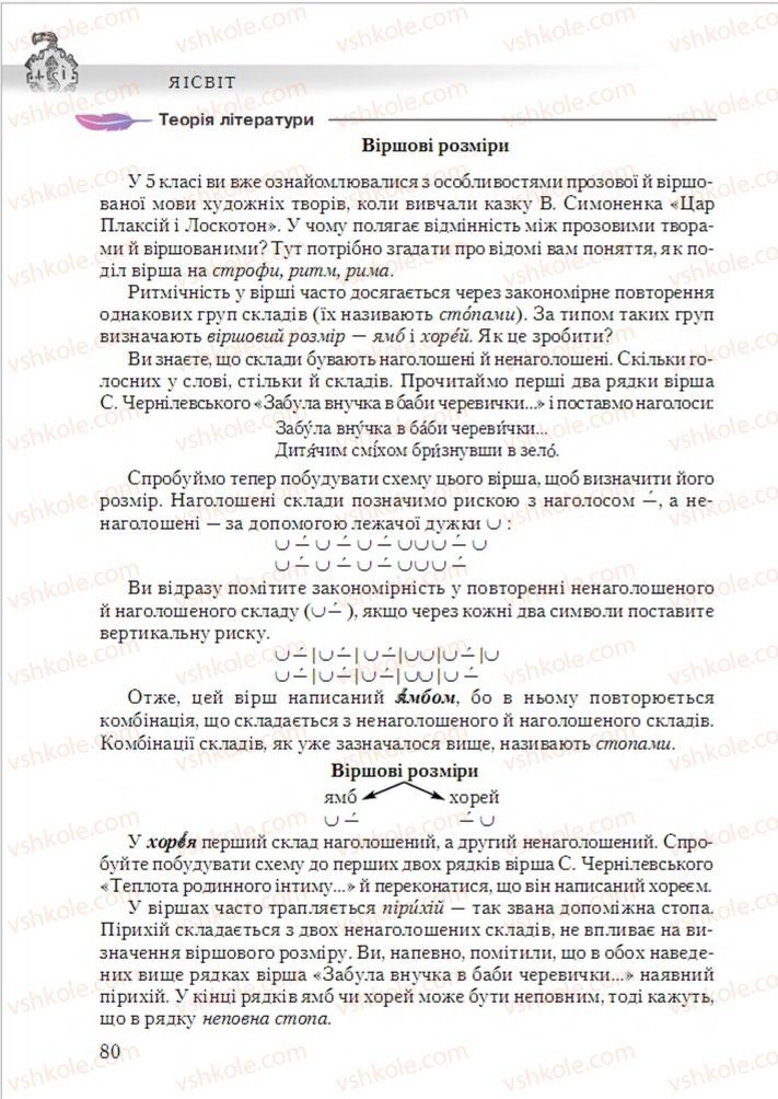 Страница 80 | Підручник Українська література 6 клас О.М. Авраменко 2014