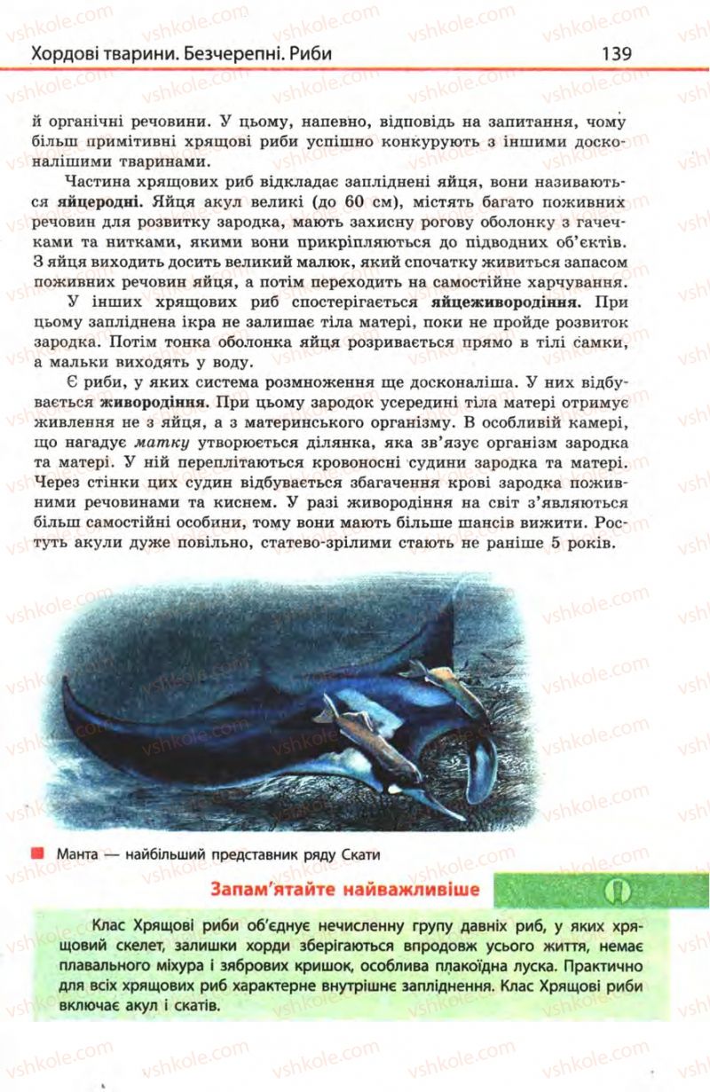 Страница 139 | Підручник Біологія 8 клас Н.В. Запорожець, С.В. Влащенко 2008