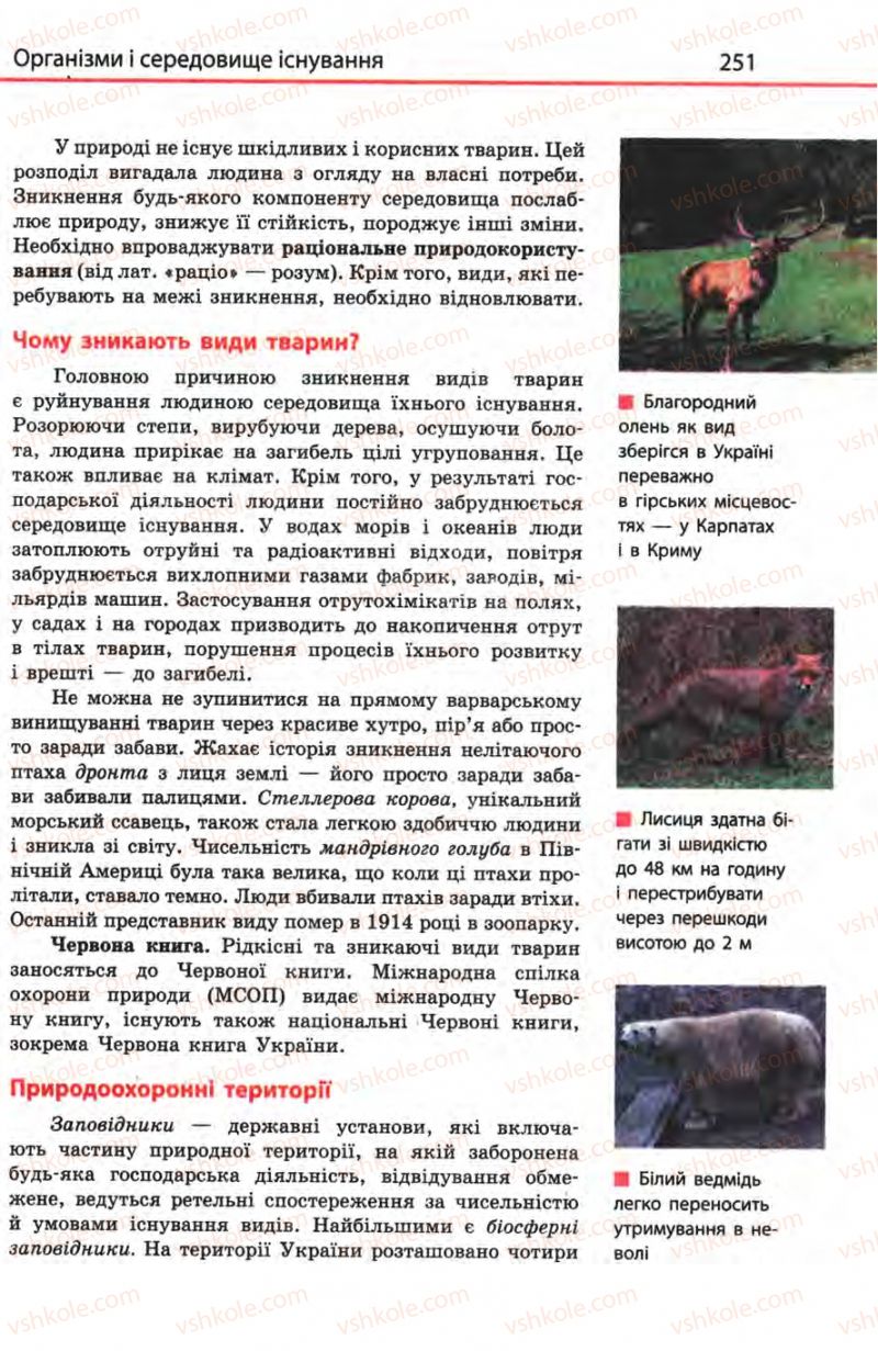 Страница 251 | Підручник Біологія 8 клас Н.В. Запорожець, С.В. Влащенко 2008