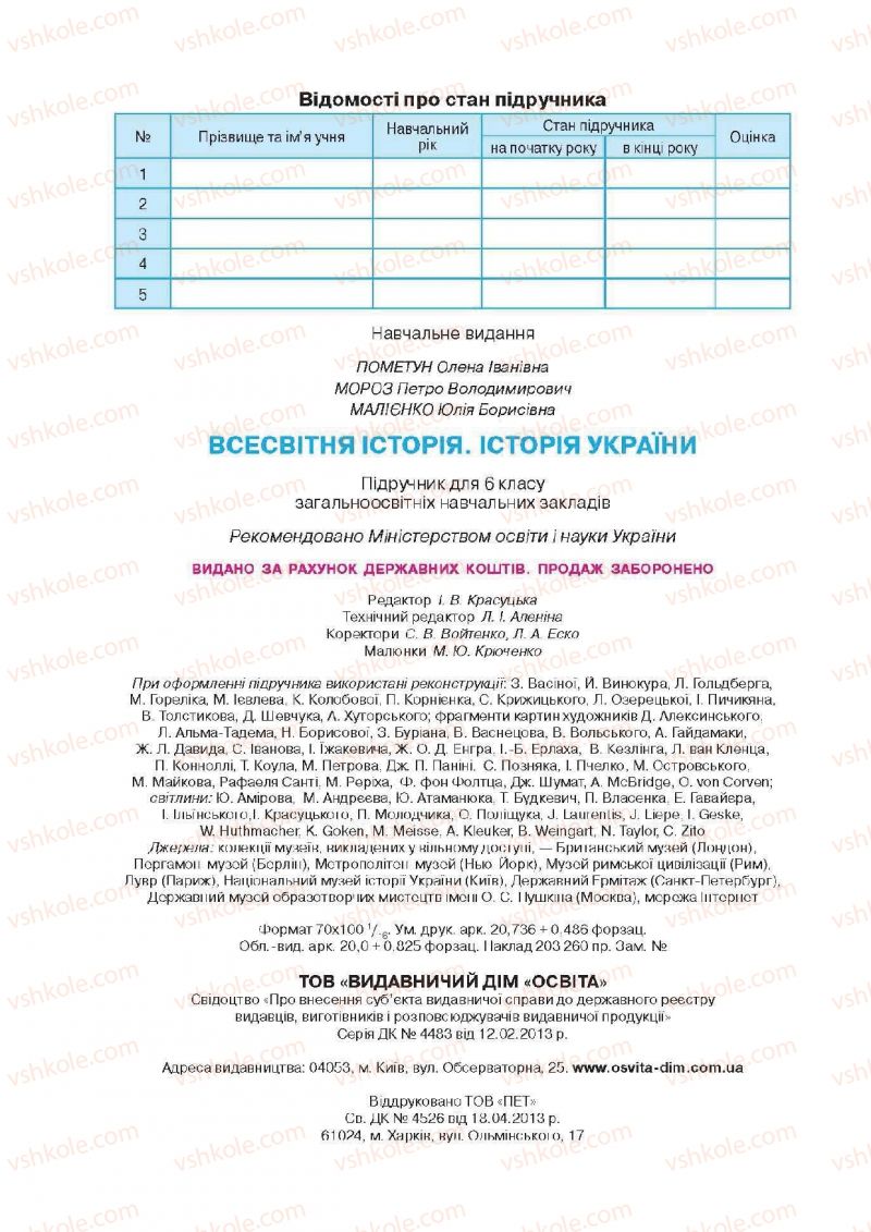 Страница 256 | Підручник Історія 6 клас О.І. Пометун, П.В. Мороз, Ю.Б. Малієнко 2014