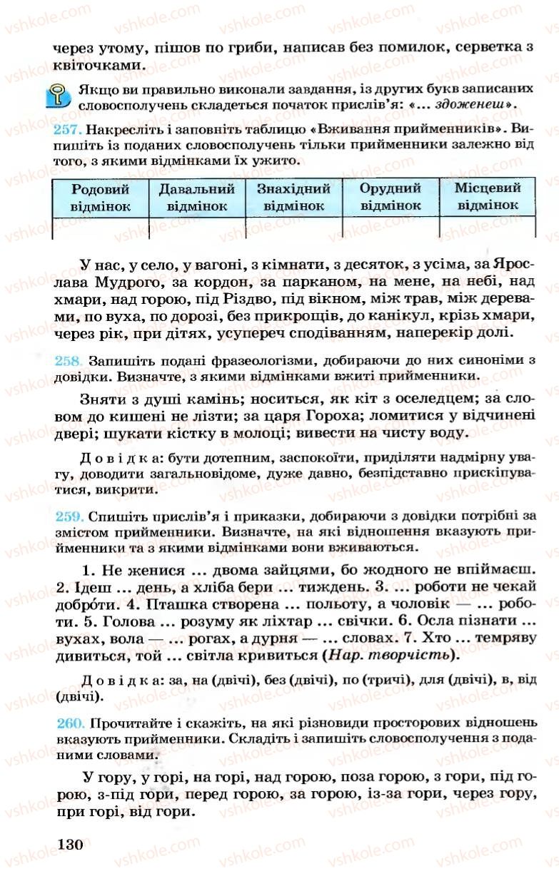 Страница 130 | Підручник Українська мова 7 клас А.А. Ворон, В.А. Солопенко 2007