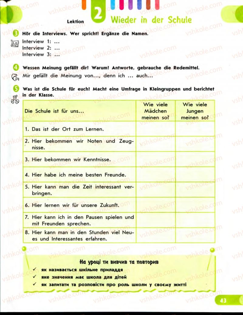 Страница 43 | Підручник Німецька мова 7 клас С.І. Сотникова 2010