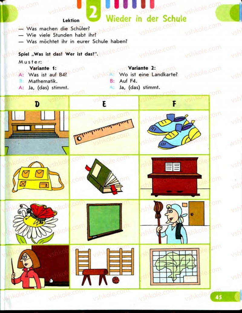 Страница 45 | Підручник Німецька мова 7 клас С.І. Сотникова 2010