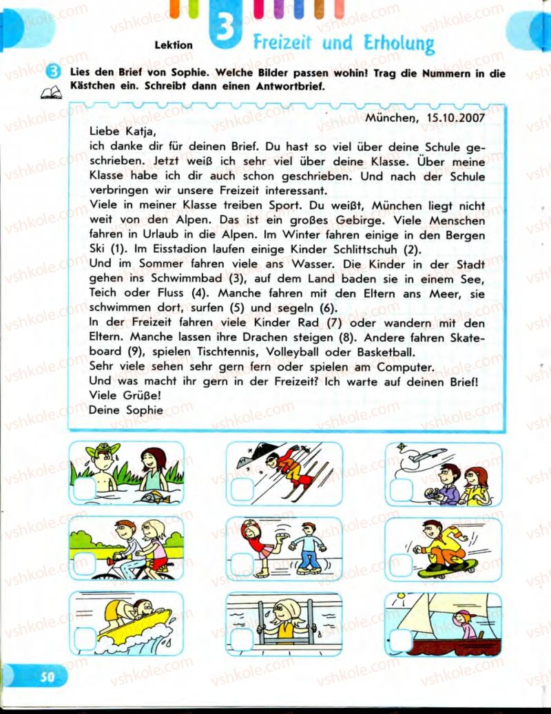 Страница 50 | Підручник Німецька мова 7 клас С.І. Сотникова 2010