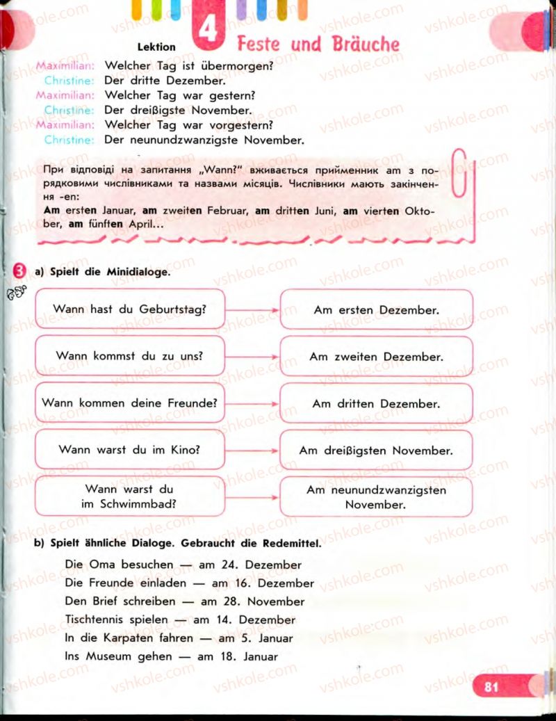 Страница 81 | Підручник Німецька мова 7 клас С.І. Сотникова 2010