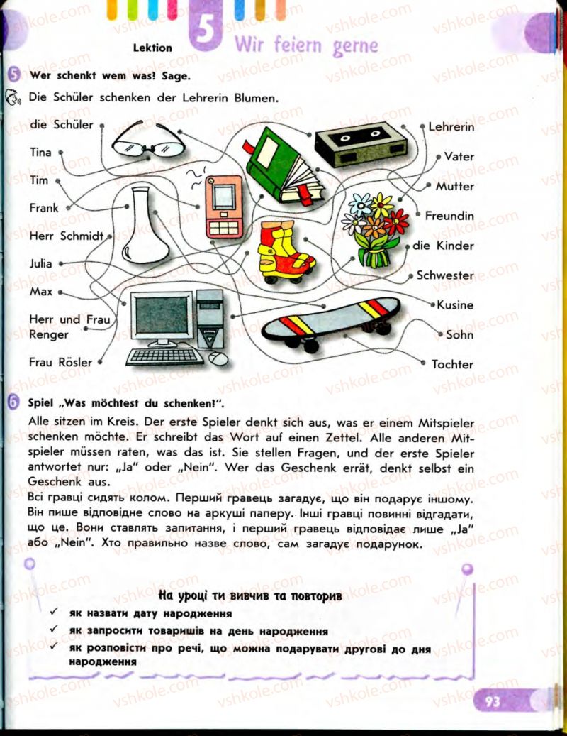 Страница 93 | Підручник Німецька мова 7 клас С.І. Сотникова 2010