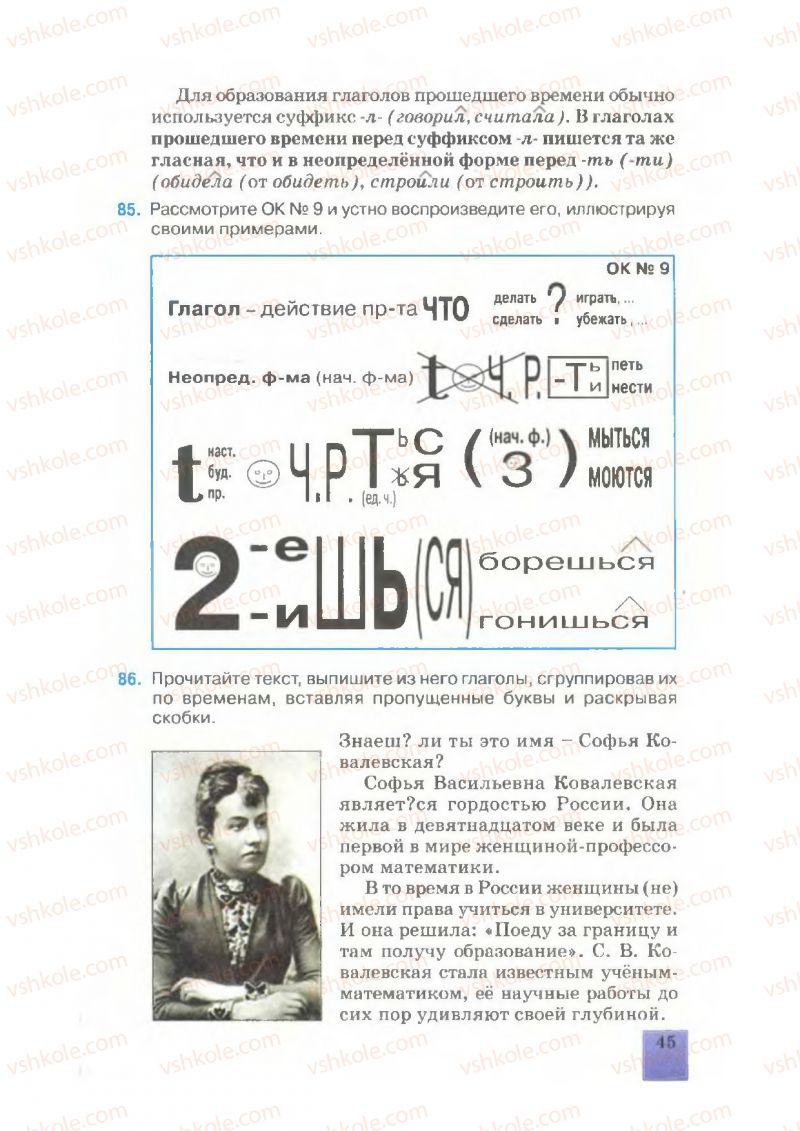 Страница 45 | Підручник Русский язык 7 клас Е.В. Малыхина 2007