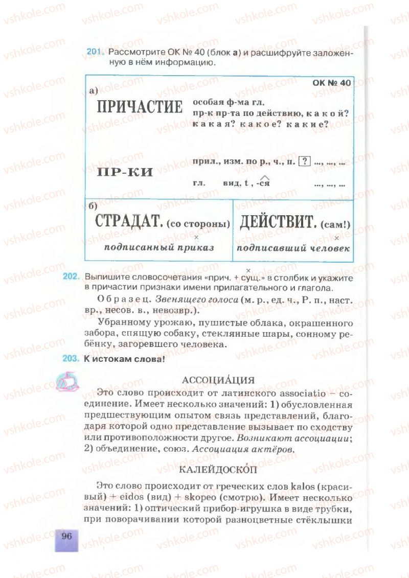 Страница 96 | Підручник Русский язык 7 клас Е.В. Малыхина 2007