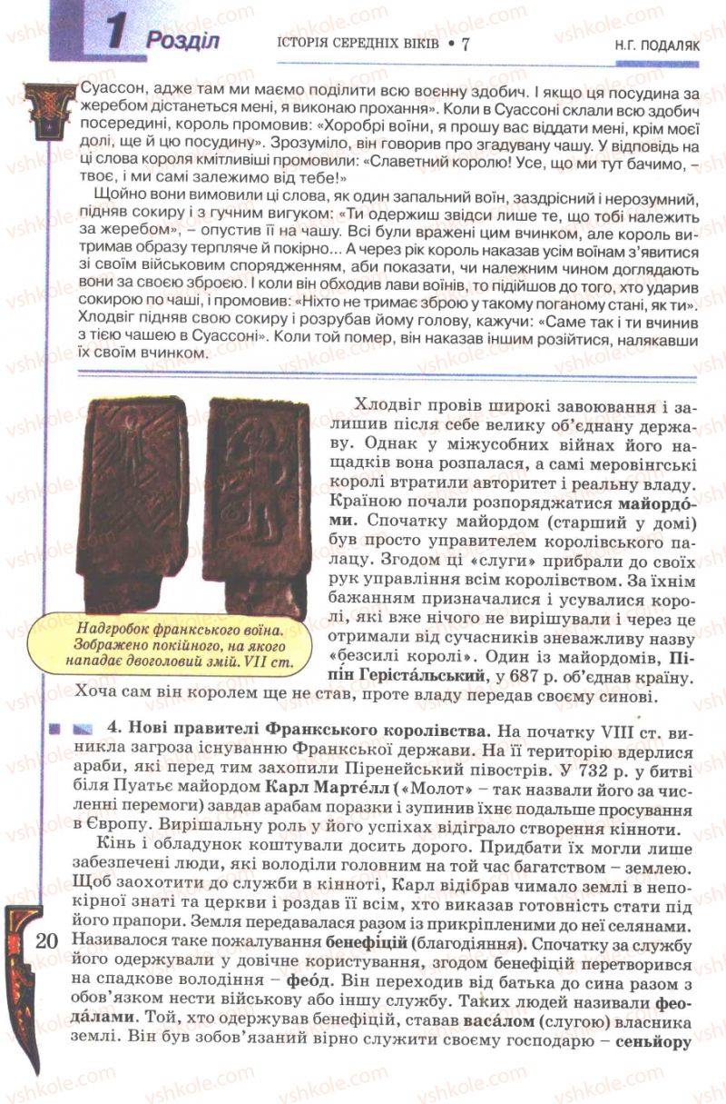 Страница 20 | Підручник Всесвітня історія 7 клас Н.Г. Подаляк 2007