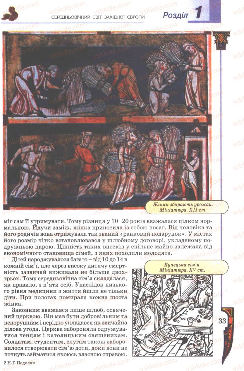 Страница 33 | Підручник Всесвітня історія 7 клас Н.Г. Подаляк 2007