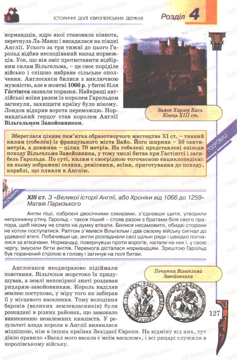 Страница 127 | Підручник Всесвітня історія 7 клас Н.Г. Подаляк 2007