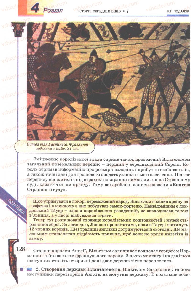 Страница 128 | Підручник Всесвітня історія 7 клас Н.Г. Подаляк 2007
